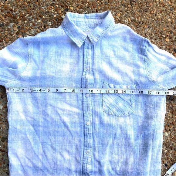 Rails Charli Rockport Plaid Linen Blend Button Down Shirt Size S - Picture 4 of 10